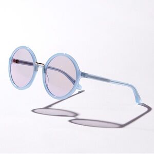 Women’s Elegant Retro Round Light Blue Sunglasses